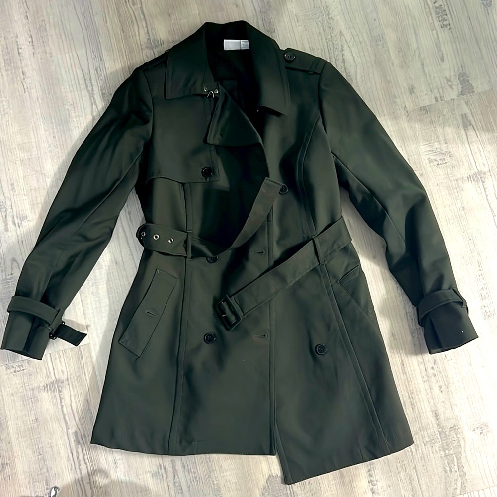 Fall/Spring olive green peacoat